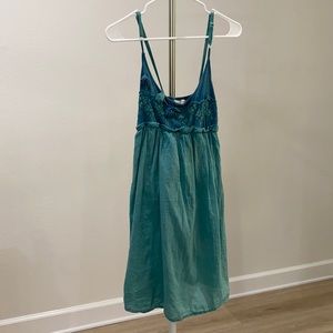 Teal Spaghetti Strap Dress